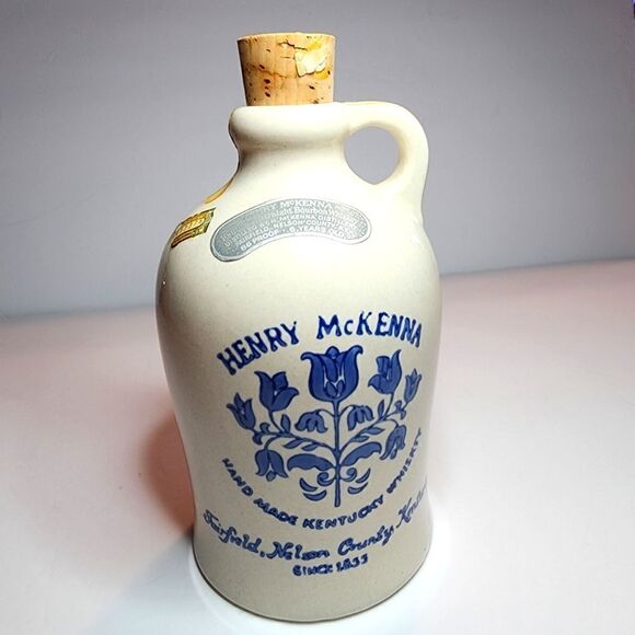 Vintage Henry Mckenna Kentucky Bourbon Whiskey Jug Half Gallon U.S. Empty - Picture 1 of 8